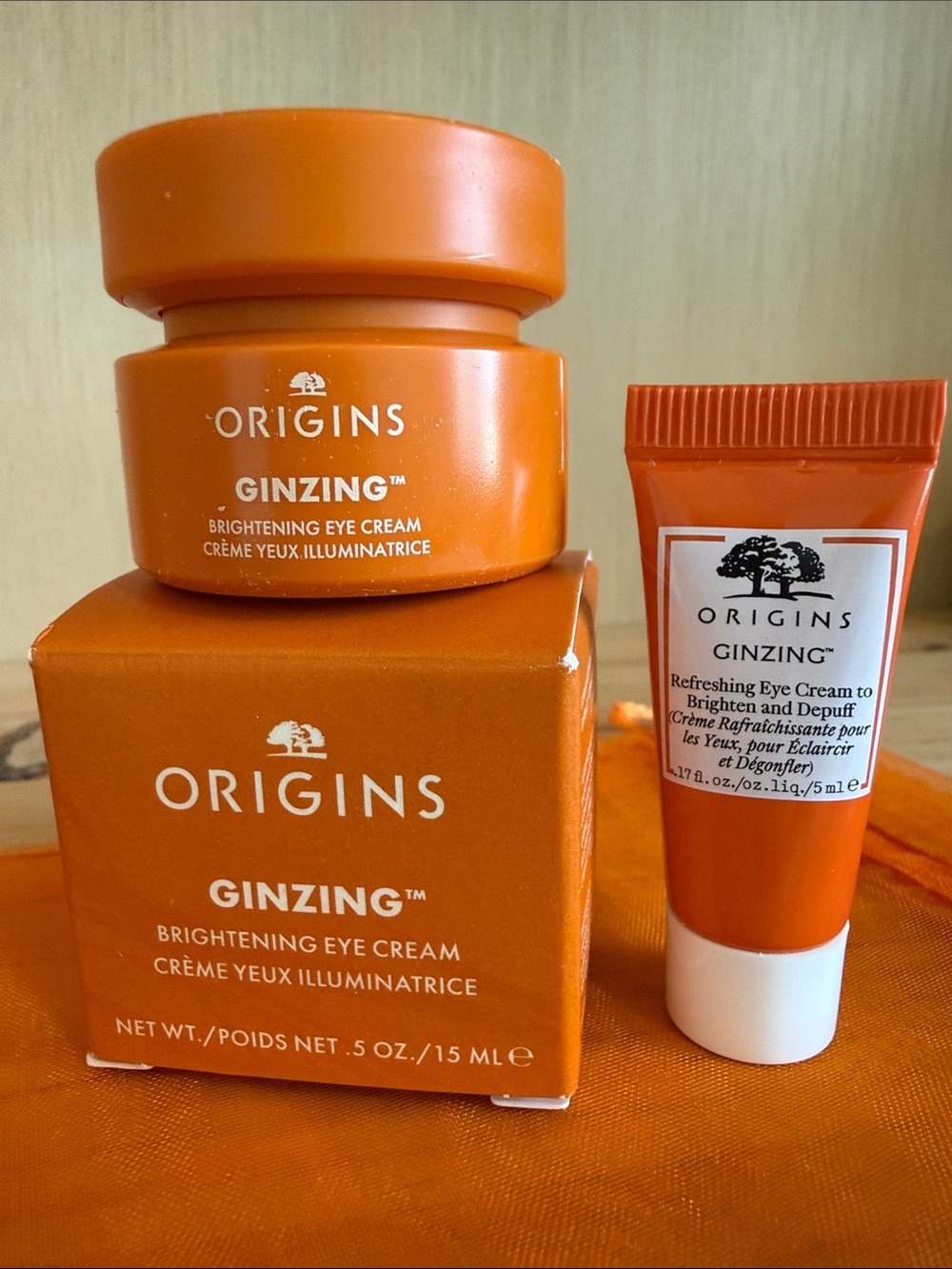 Origins GinZing Brightening Eye Cream - Orange Packaging